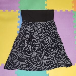 FOX riders Black and Gray Tube Top Dress, Size Medium,  Like New